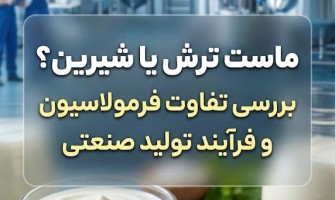 تفاوت فرمولاسیون و خط تولید ماست ترش و شیرین