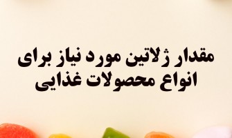 مقدار ژلاتین مورد نیاز برای انواع محصولات چقدر است؟